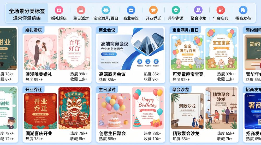 别再花钱做婚庆请柬！在线一键自制电子喜帖，好看又省钱✨